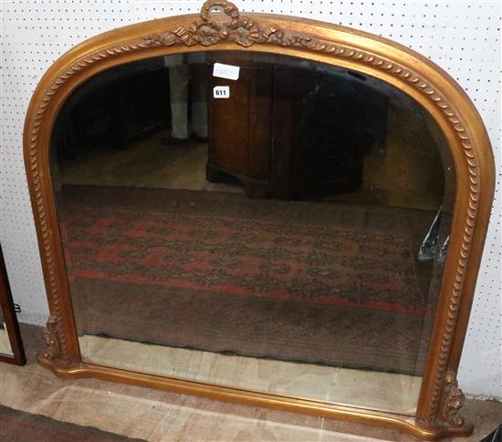 Overmantle gilt frame mirror